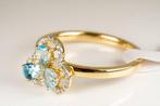 Ring - 14 karaat Geel goud Topaas - Diamant, Sieraden, Tassen en Uiterlijk, Ringen, Nieuw