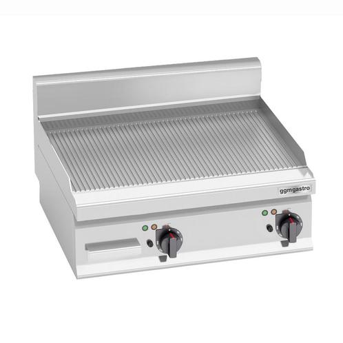 GGM Gastro | Elektrische bakplaat - 8 kW - Gegroefd |, Witgoed en Apparatuur, Grillplaten, Nieuw, Verzenden