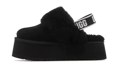 UGG Funkette Slipper Black - maat 37 (Pantoffels, Schoenen), Kleding | Dames, Schoenen, Zwart, Nieuw, Sneakers of Gympen, Verzenden