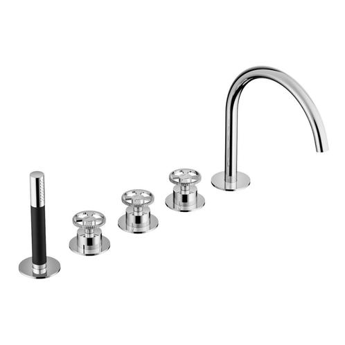 Badrandcombinatie Hotbath Cobber @Work Inbouw 5 Gats Met 2, Doe-het-zelf en Verbouw, Sanitair, Kraan, Nieuw, Chroom, Ophalen of Verzenden