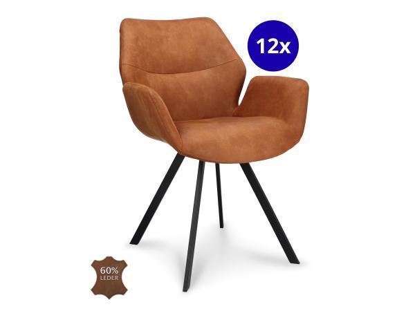 Veiling - Eetkamerstoel Vini (set van 12) microleder - cogna, Huis en Inrichting, Stoelen