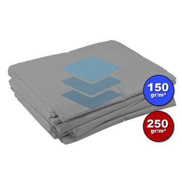 Sterke grijze afdekzeilen in 150/250gr/m² - Laagste prijs! beschikbaar voor biedingen
