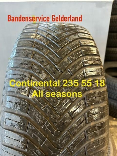235 55 18 Continental All seasons gratis montage/balanceren, Auto-onderdelen, Banden en Velgen, 18 inch, All Season, 235 mm, Gebruikt