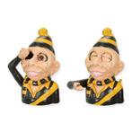 Gietijzeren mechanische spaarpot model Voetbal supporters, Verzenden
