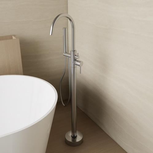 Vrijstaande Badkraan BWS Colorato met Staaf Handdouche Set, Doe-het-zelf en Verbouw, Sanitair, Kraan, Nieuw, Chroom, Ophalen of Verzenden