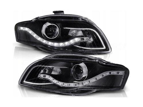 LED DRL koplamp units Black geschikt voor Audi A4 B7, Auto-onderdelen, Verlichting, Nieuw, Audi, Verzenden