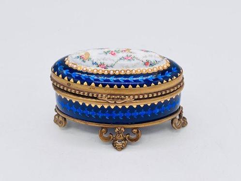 Limoges (Attributed) - Doos - Emaille - Guilloche emaille, Antiek en Kunst, Antiek | Overige Antiek