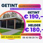 GETINT Glazen schuifwanden € 190,- MST SLIDING DOORS, Tuin en Terras, Overkappingen, Verzenden, Nieuw