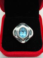 Zonder Minimumprijs - Ring Zilver - Uniek ontwerp Blue Topa, Sieraden, Tassen en Uiterlijk, Ringen, Nieuw