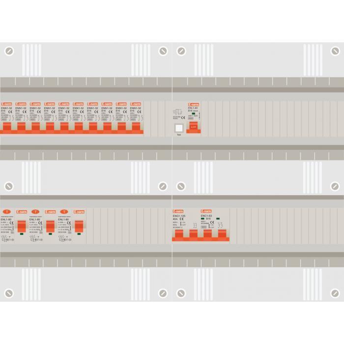 1 fase groepenkast met lichtgroepen en aparte groep voor pv, Doe-het-zelf en Verbouw, Elektra en Kabels, Nieuw, Overige typen
