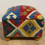 Poef - Wol, Hout, Huis en Inrichting, Stoffering | Tapijten en Kleden, Nieuw