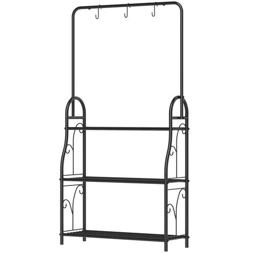 TRUUSK 3-laags Plantenstandaard Met Hangstang, Haken, Bloeme, Tuin en Terras, Bloembakken en Plantenbakken, Nieuw, Verzenden