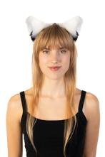 Haarband Grote Furry Oortjes Wit Zwart Beer Vos Diadeem Dons, Kleding | Dames, Ophalen of Verzenden, Nieuw, Carnaval, Accessoires