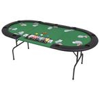 vidaXL Pokertafel voor 9 spelers ovaal 3-voudig inklapbaar, Huis en Inrichting, Verzenden, Nieuw