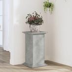 Plantenstandaard 33x33x60 cm bewerkt hout betongrijs, Tuin en Terras, Verzenden, Nieuw