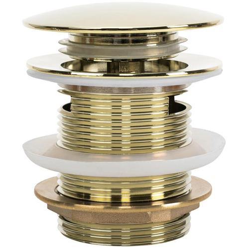 REA Clickwaste voor bad - glans goud - messing - 7 cm, Doe-het-zelf en Verbouw, Sanitair, Nieuw, Ophalen of Verzenden