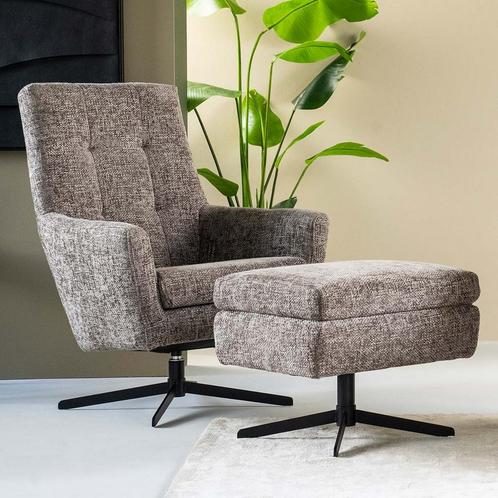 *WOONWINKEL* SEVN Dea Fauteuil Met Knopen Samenstellen, Huis en Inrichting, Fauteuils, Nieuw, Stof, Verzenden