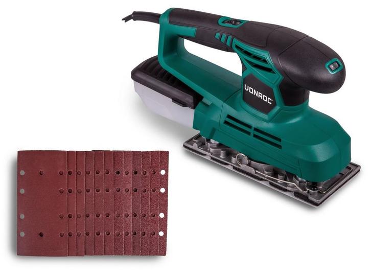 Vlakschuurmachine 240W | Incl. stofopvangbox en schuurpapier, Doe-het-zelf en Verbouw, Gereedschap | Schuurmachines, Nieuw, Verzenden