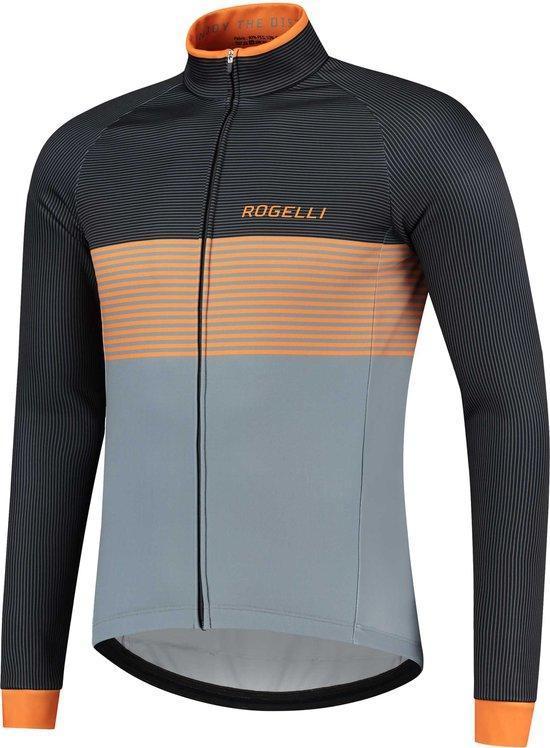 Rogelli Winterjack Boost Grijs/Zwart/Oranje, Fietsen en Brommers, Fietsaccessoires | Fietskleding, Heren, Overige maten, Nieuw