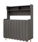 Grijs Keukendressoir 151cm – Open Planken & Gouden Poten, Huis en Inrichting, Verzenden, Nieuw