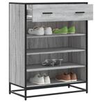 vidaXL Schoenenkast 75x38x97,5 cm bewerkt hout en metaal, Huis en Inrichting, Verzenden, Nieuw