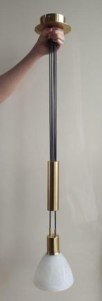 Wof - Plafondlamp - Messing, Glas - Verstelbare lamp van 80