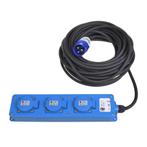 ProPlus Stekkerdoos - CEE naar 3x Schuko - 20 meter - IP4..., Doe-het-zelf en Verbouw, Elektra en Kabels, Ophalen of Verzenden
