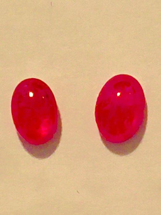 Zonder minimumprijs - 2 pcs Rood, Roze Robijn - 2.94 ct -, Sieraden, Tassen en Uiterlijk, Edelstenen