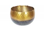 Handgemaakte decoratieve kom ORIENT 19cm goud met patina in, Huis en Inrichting, Woonaccessoires | Vazen, Ophalen of Verzenden