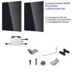 Zonnepanelen plug&amp;play pakket platdak 900 Wp, Ophalen of Verzenden, Nieuw, Compleet systeem, 200 wattpiek of meer