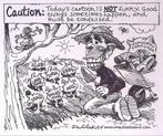 Pentekening Amerika - Democratische lente (lijst optie), Antiek en Kunst, Kunst | Tekeningen en Foto's, Verzenden