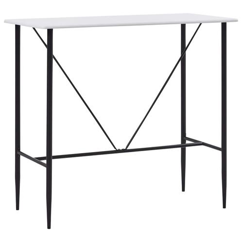 vidaXL Bartafel 120x60x110 cm MDF wit, Huis en Inrichting, Tafels | Eettafels, Nieuw, Verzenden