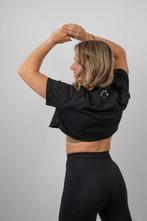 Black Cropped T-Shirt | Women’s Athletic Crop Top | Galvis, Verzenden, Nieuw