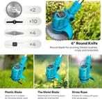 X-COTEC Grastrimmer met accu, 21 V accu, grastrimmer met 2 a, Verzenden, Nieuw