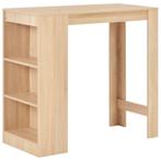 vidaXL Bartafel met schap 110x50x103 cm eikenkleurig, Huis en Inrichting, Tafels | Eettafels, Verzenden, Nieuw