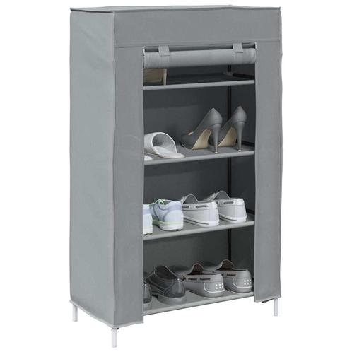vidaXL Schoenenkast 60,5x30x97 cm vliesvlies grijs, Huis en Inrichting, Kasten | Schoenenrekken, Nieuw, Verzenden