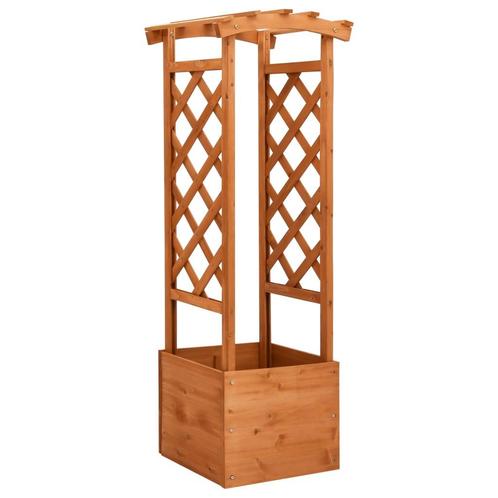 vidaXL Latwerkplantenbak met boog 49x39x130 cm vurenhout, Tuin en Terras, Bloembakken en Plantenbakken, Minder dan 60 cm, Nieuw