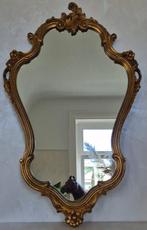 Spiegel- Wandspiegel – houten frame met gouden omlijsting –, Antiek en Kunst, Curiosa en Brocante