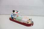 New Classic Toys Grote Houten Speelgoed Containerboot -, Huis en Inrichting, Verzenden, Zo goed als nieuw
