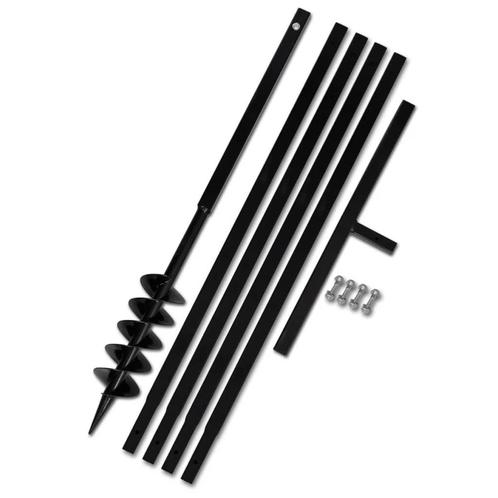vidaXL Grondboor 100 mm met 5 m verlengstuk Staal, Tuin en Terras, Hand-tuingereedschap, Nieuw, Verzenden