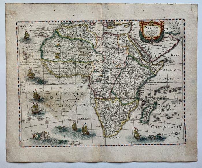 Afrika - Afrika; Henricus Hondius - Africae nova Tabula -, Boeken, Atlassen en Landkaarten