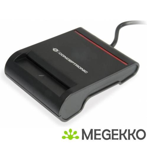 Conceptronic SCR01B smart card reader Zwart USB 2.0, Computers en Software, Overige Computers en Software, Nieuw, Verzenden