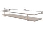 Massieve wandplank HERITAGE 75 cm naturel grenenhout goud, Huis en Inrichting, Woonaccessoires | Wandplanken en Boekenplanken