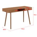 Bureau laptoptafel Habo 115x48x74 cm houtkleurig, Huis en Inrichting, Bureaus, Verzenden, Nieuw