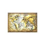Metalen wandornament - wereldkaart in 3D - 120 x 80 cm, Huis en Inrichting, Woonaccessoires | Wanddecoraties, Ophalen of Verzenden