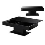 Salontafel Lünen met opbergruimte 110x60x40 cm zwart, Verzenden, Nieuw