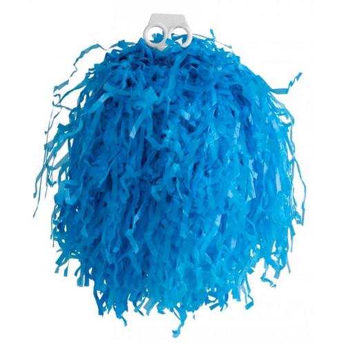 1x Stuks cheerball/pompom blauw met ringgreep 33 cm  - Che.., Hobby en Vrije tijd, Feestartikelen, Verzenden