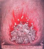 Spotprent over de boekverbrandingen in Nazi-Duitsland, Antiek en Kunst, Kunst | Litho's en Zeefdrukken, Verzenden