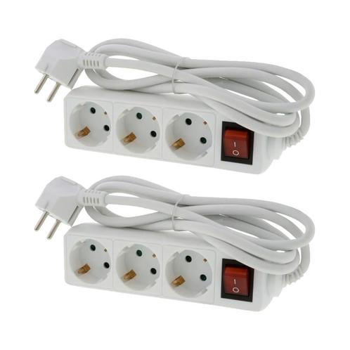 Tafelcontactdoos met schakelaar - 3-voudig - 1.5 meter 3x1.5, Doe-het-zelf en Verbouw, Elektra en Kabels, Nieuw, Verzenden