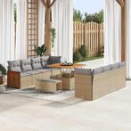 vidaXL Tuin Sofa Set 11 pcs beige en lichtgrijs 100 x 100 x, Tuin en Terras, Verzenden, Nieuw, Rotan